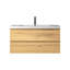  Meuble-lavabo mural simple de 42 po avec dessus en pierre de résine blanc brillant pour petits espaces, maison-1487549900