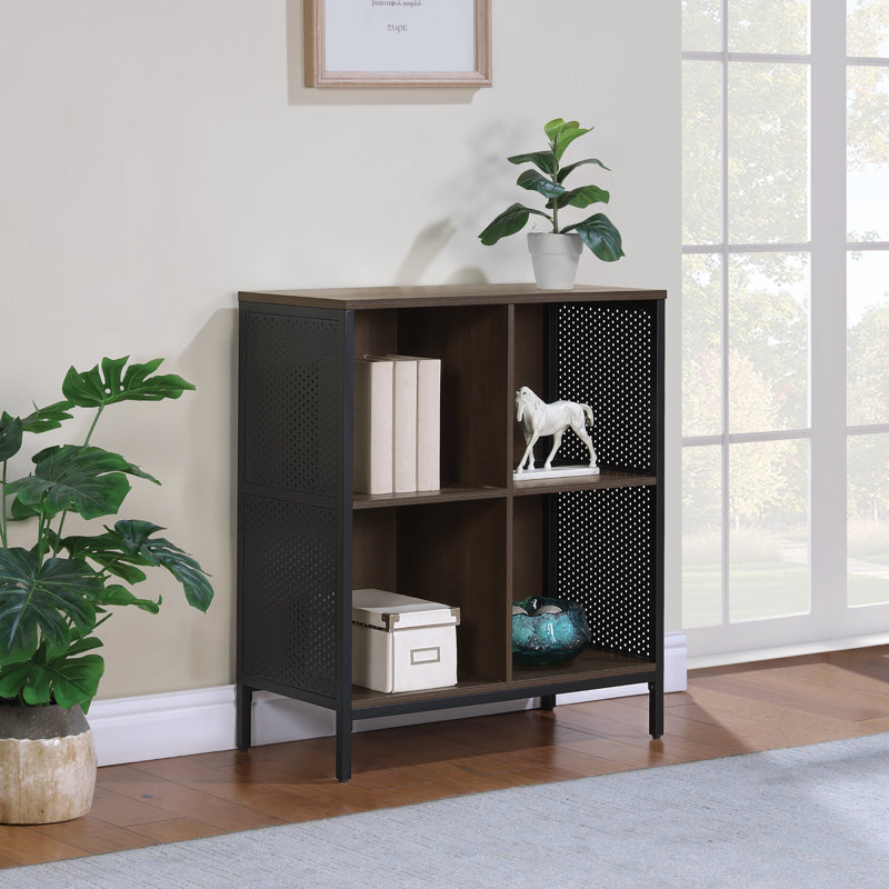 Ace 8 Cube Bookcase/Storage Unit, Black/Ozark Ash, 34" H x 29.25" W x 13.5" D