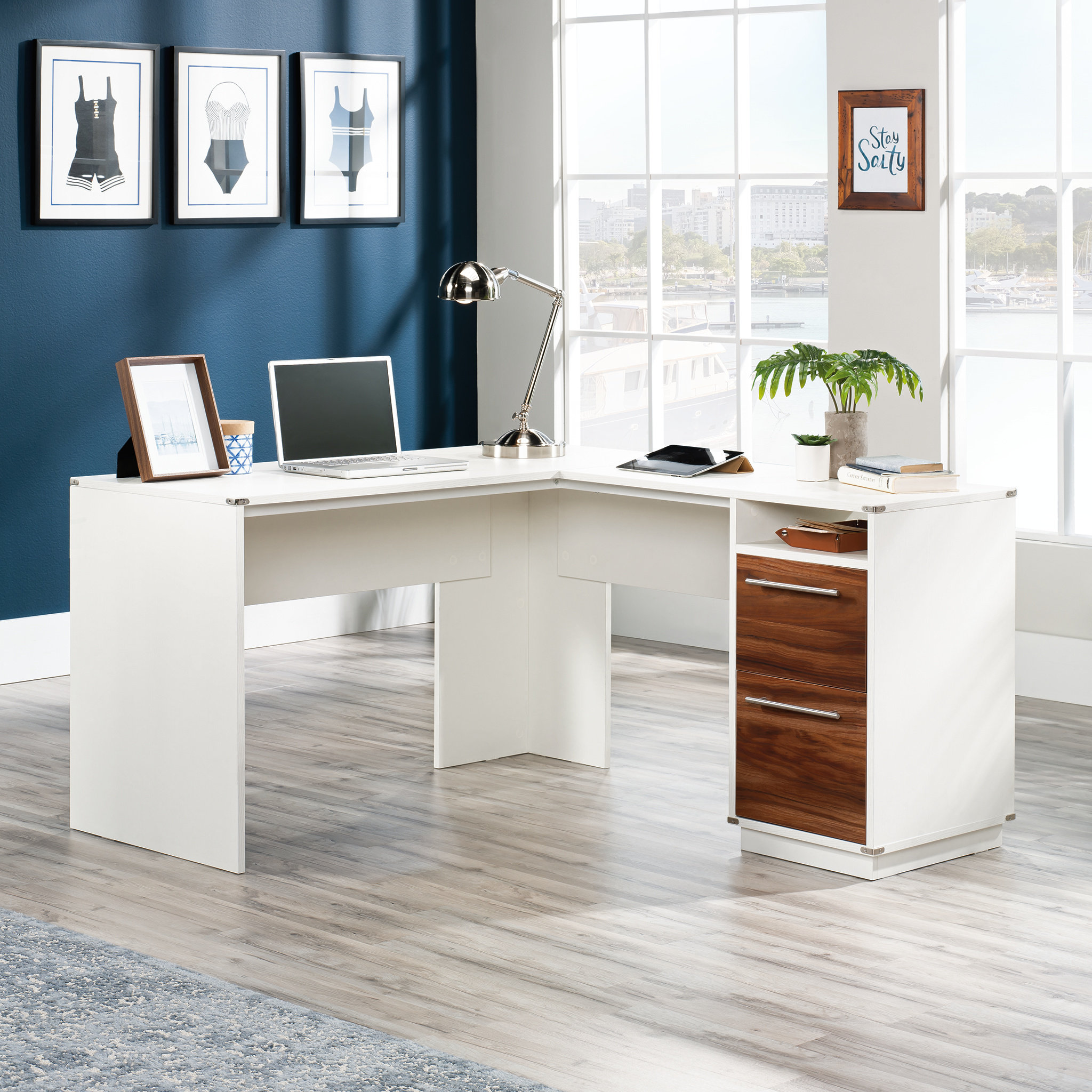 Wrought Studio Almendra L-Shape Executive Desk & Reviews