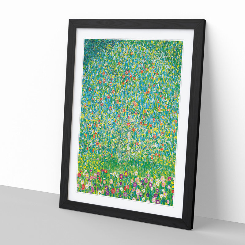 Apple Tree by Gustav Klimt - Framed Print, 36cm H x 27cm W x 2cm D, Black Framed
