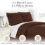 Ensemble de housse de couette en lin chocolat brun Southshore Fine Southens Basics-336246574-336246581