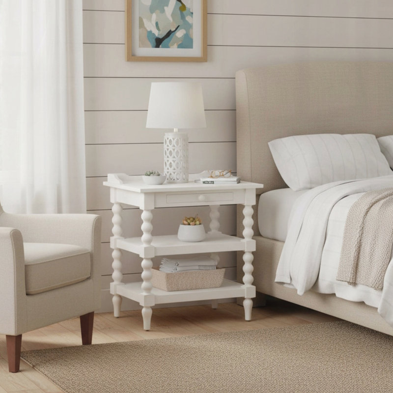 Antique White Nightstand