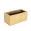 Boîte à fleurs brune faite à la main, rectangle de 24 pouces de largeur, 10 profondeurs et hauteur, drainage pour véranda rectangulaire large, brillant, sans assemblage, caractéristique