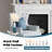  Table Lamp Set With Touch Control, Led Bulbs, Usb Ports