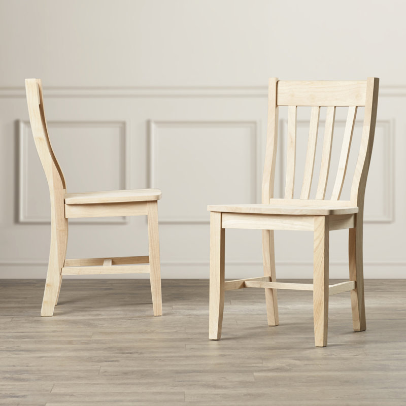 Decovello Traditional Solid Wood Dining Chair, Unfinished