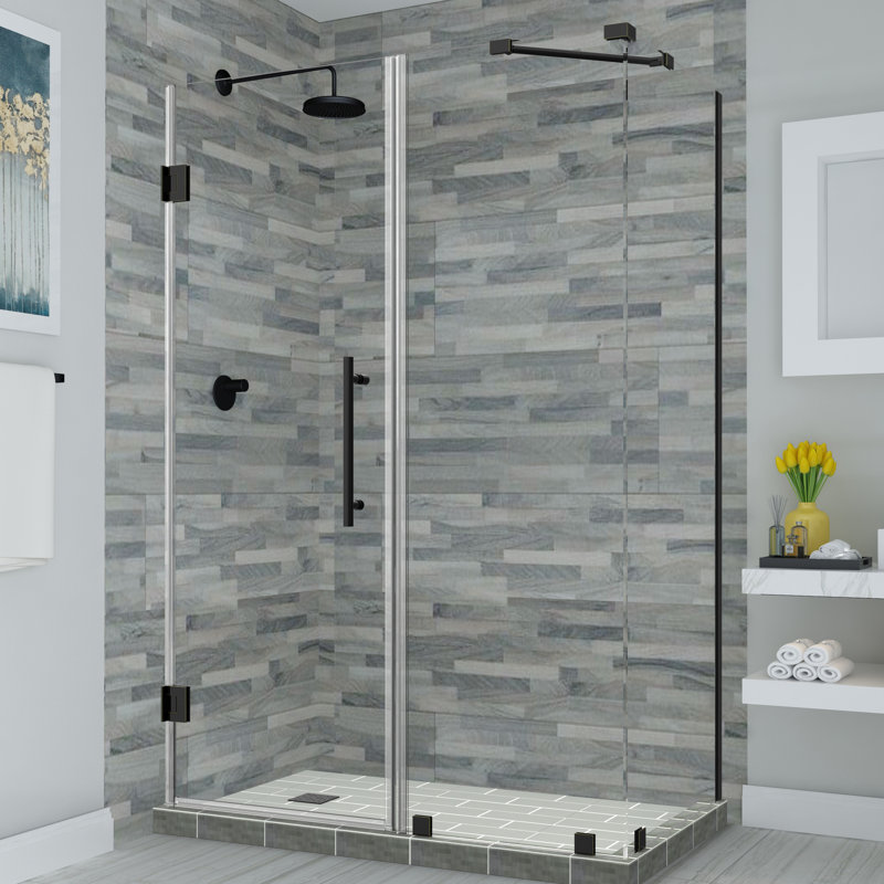 Cabine de douche rectangulaire à charnière 30" x 72" Bromley