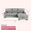 Canapé-lit modulaire de salon luxueux avec rangement et porte-gobelets