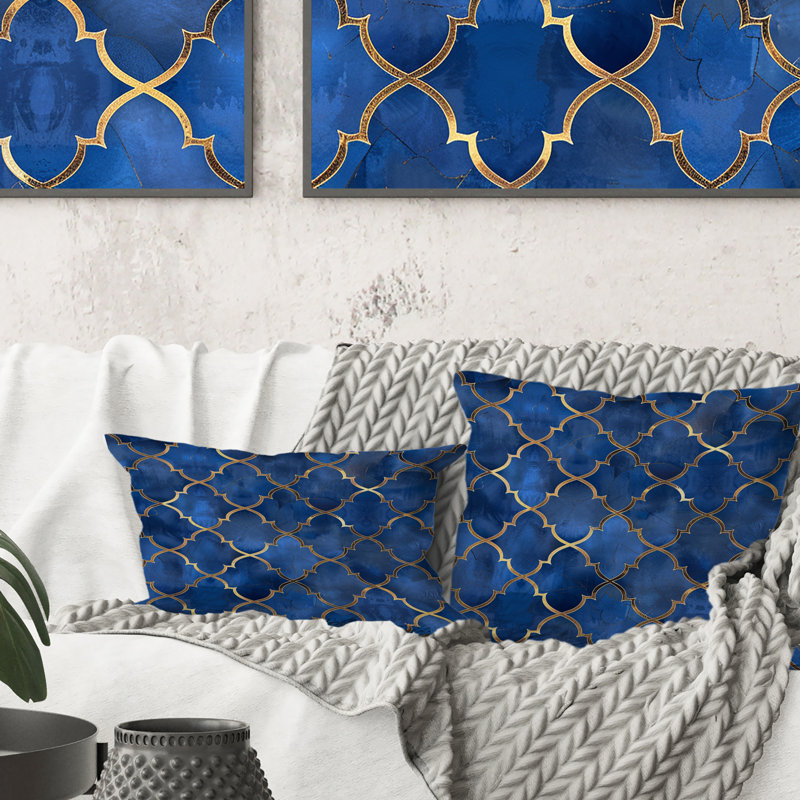 Coussin décoratif Glam Quatrefoil II - Glam, H 16 po x l 16 po
