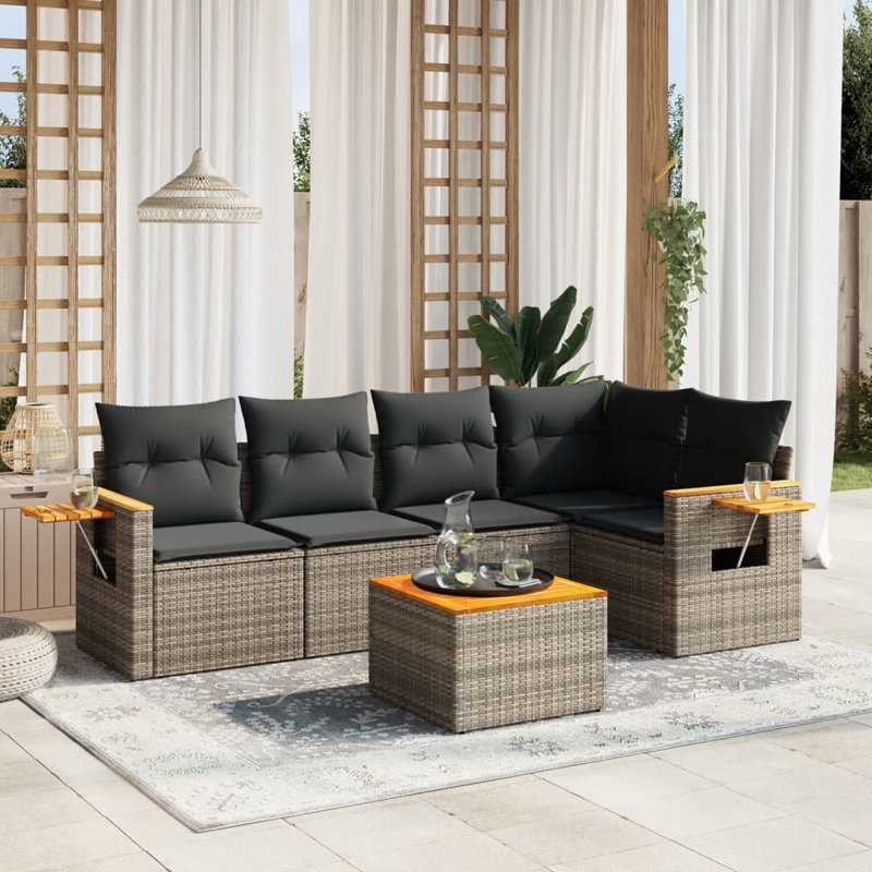 Vidaxl Garden Sofa Set, Gray