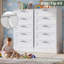 Commode blanche 47 po à 5 tiroirs - style campagne moderne