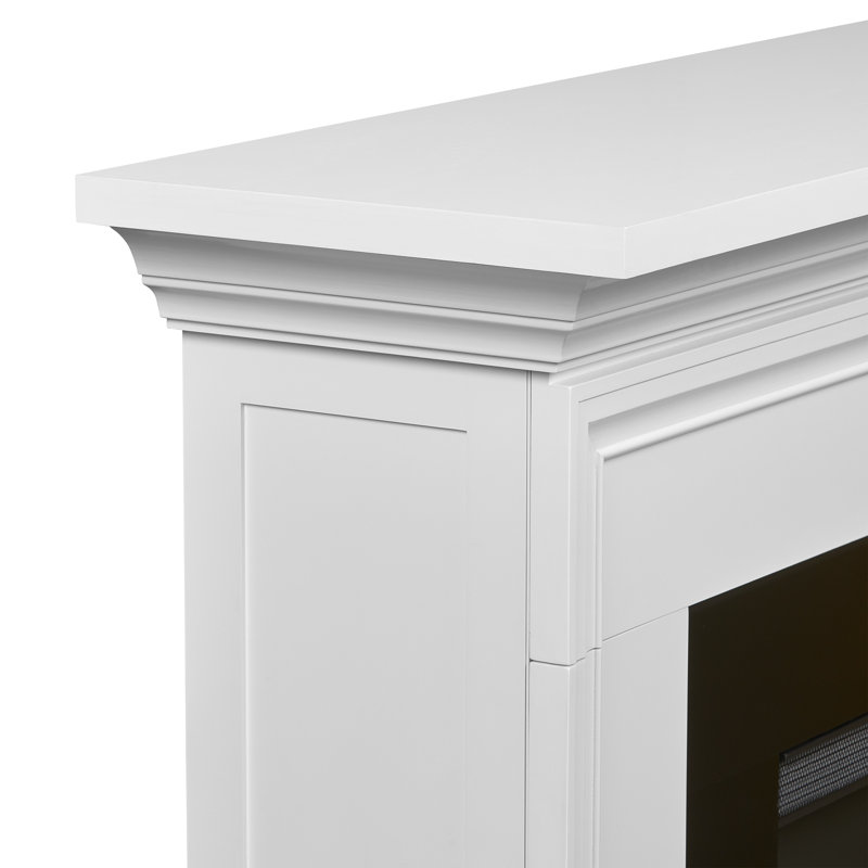 Cleo 76" Landscape Electric Fireplace In White