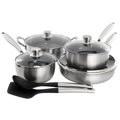 Gibson Home Elsenborn 10 Piece Stainless Steel Cookware Set