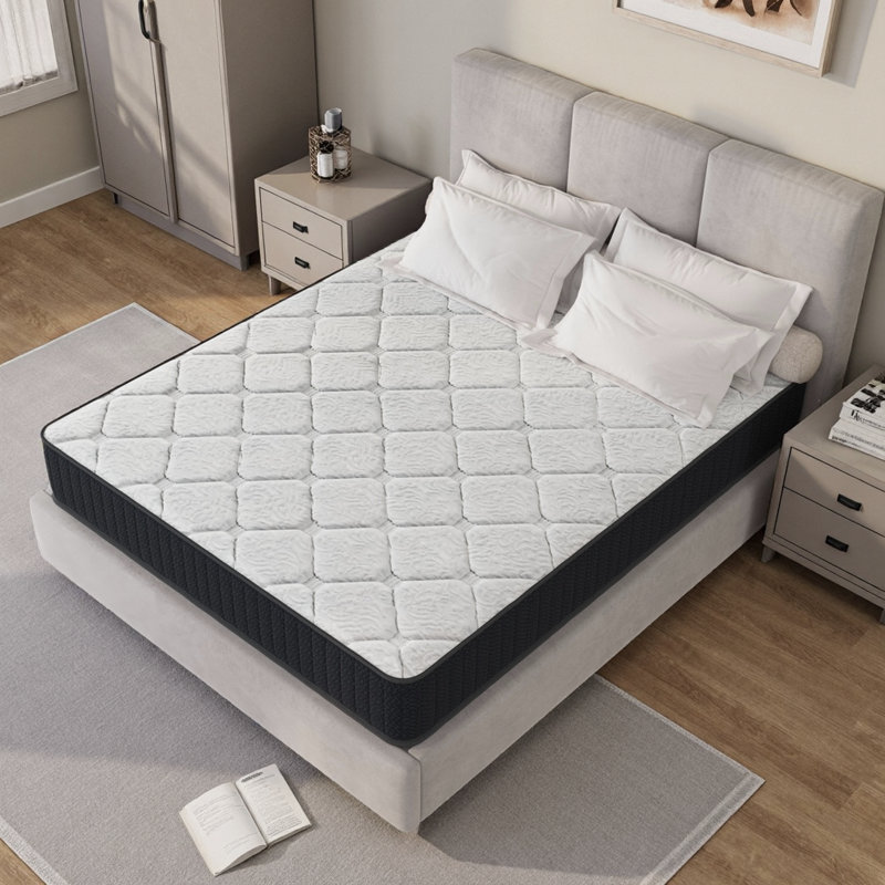 Très grand matelas hybride en gel rafraîchissant 10 po pour soulager la pression et isoler les mouvements, certifié CertiPUR-US et Oeko-TEX