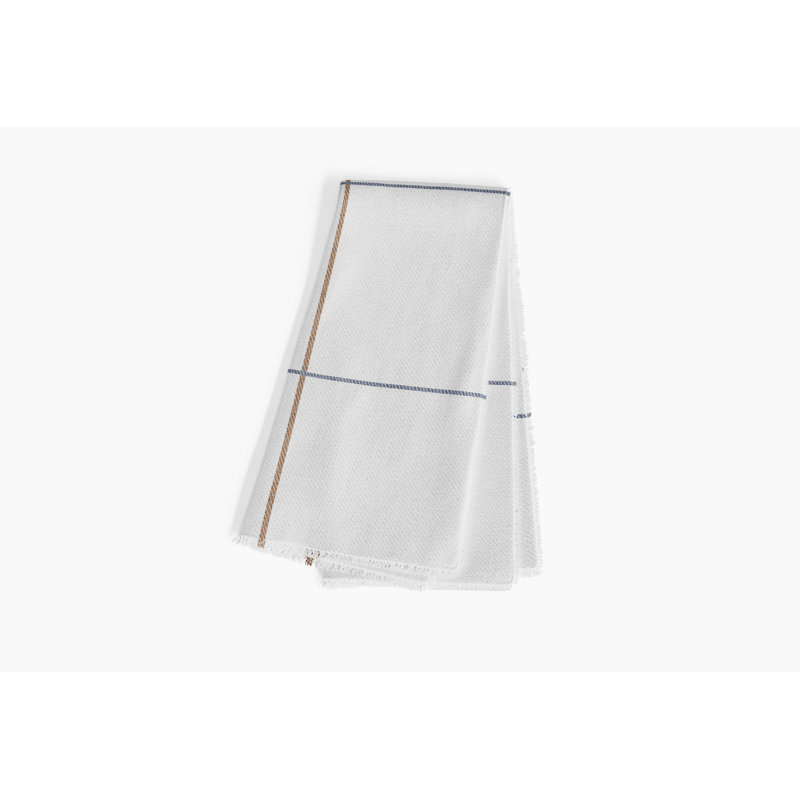 Bug Shield Outdoor Throw Blanket, 50" W x 60" L, Swan White Windowpane Plaid Plaid