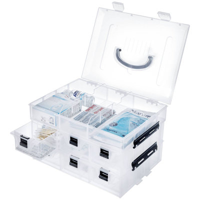 24 Slot Stackable Plastic Storage Bin