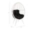 Chaise longue de patio en tissu galvanisé noir et osier blanc