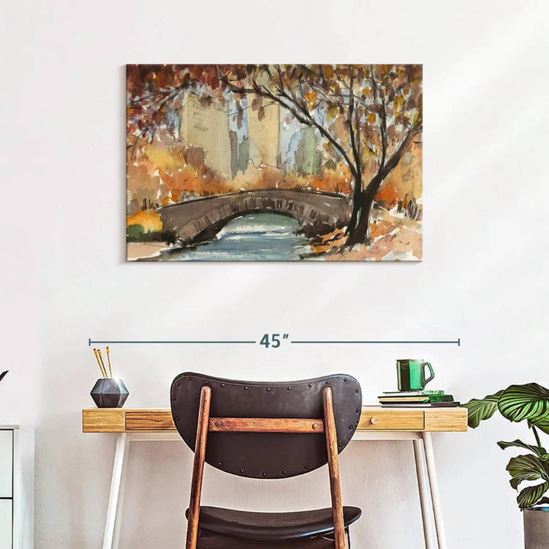 Autumn in New York Study I, H 24 po x l 36 po