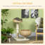 72cm Cat Tree Kitten Tower with 2 Beds Scratching Post Toy Ball Beige