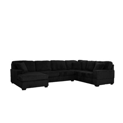 TITAN 142" Corduroy Reversible 3PC Sectional with Chaise