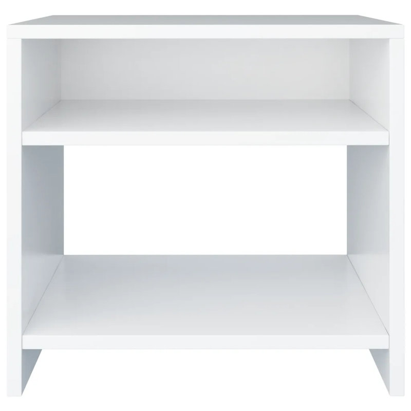 Reston 40cm W Manufactured Wood Bedside Table, White, Set of 2