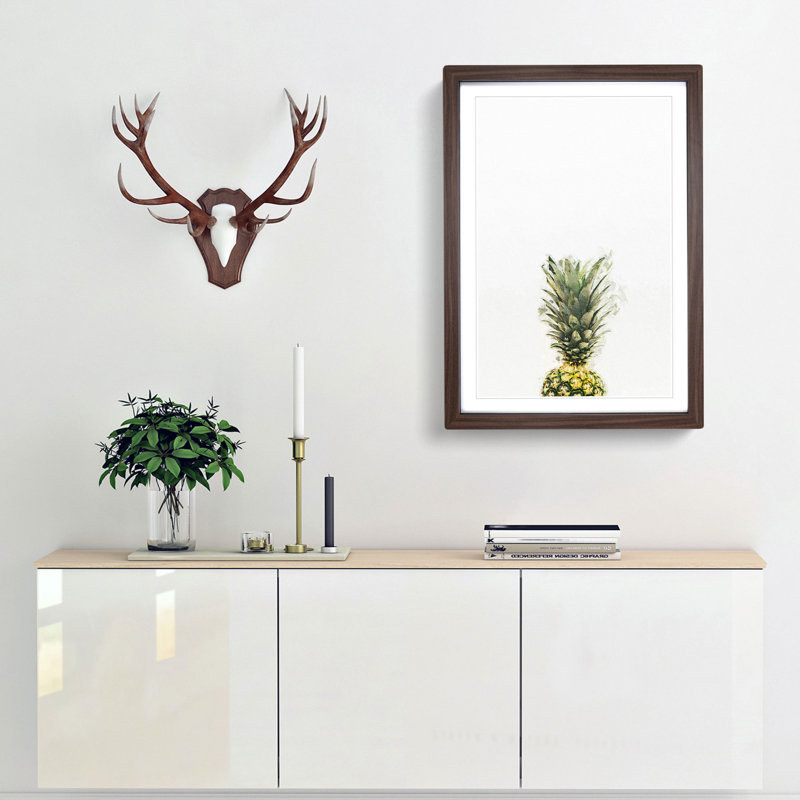 Its Pineapple Time - Framed Print, Walnut Framed, 65cm H x 48cm W x 2cm D