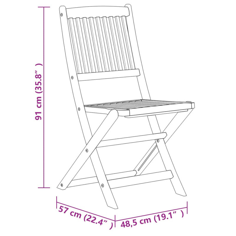 Jamayel 6 - Person Acacia Patio Dining Set with