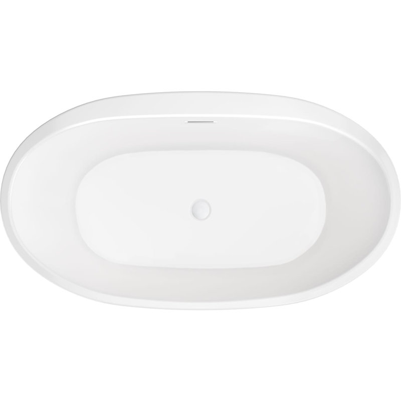 59'' x 31.5'' Freestanding Soaking Acrylic Bathtub