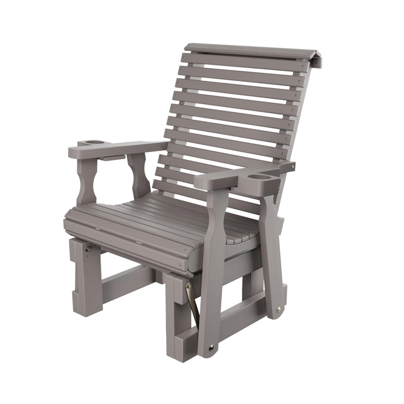 Fauteuil oscillant traité Amish Casual 600 lb, Teinture gris semi-solide