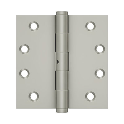 DSB4N15 4" x 4" Square Hinges in Brushed Nickel Pair