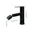 Robinet de salle de bain en acier inoxydable noir mat - Robinet de lavabo à poignée simple avec finition rouille et évier à aération silencieuse