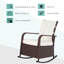 Chaise berçante d'extérieur avec repose-pieds et coussin réglable, inclinable beige, pour le jardin
