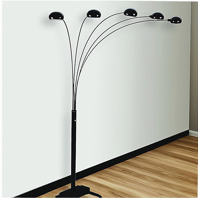 1 pièce de lampe de plancher de salon classique en forme de paon noire de 82 pouces au design moderne