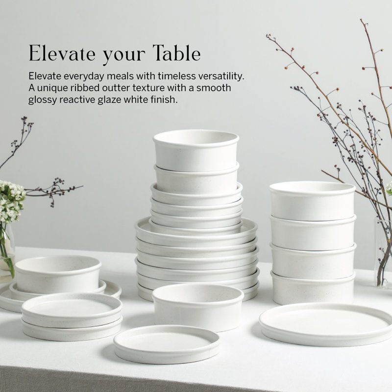 Stone Lain Roscoe 12-Piece Dinnerware Set Stoneware