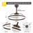 24" Smart Dimmable LED Ceiling Fan with Light, Remote & APP Control, Adjustable Color Temperature, 6-Speed Reversible for Living Room, Bedroom-897064514