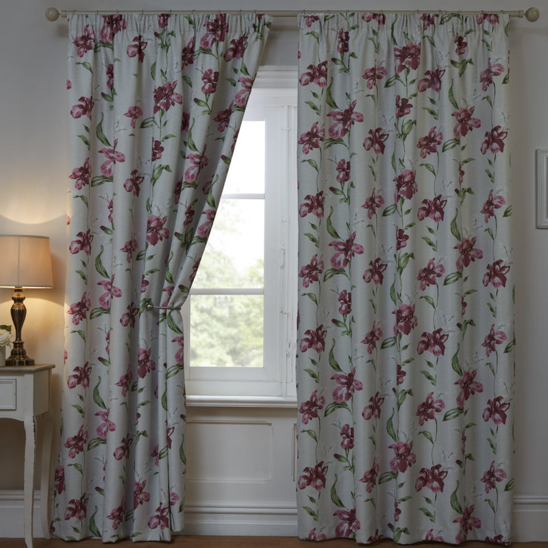Blackout Single Curtain Panel, 165cm W x 137cm L, Pink