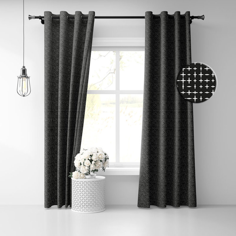 Panneau de rideau simple occultant avec œillets, l 50 po x L 96 po