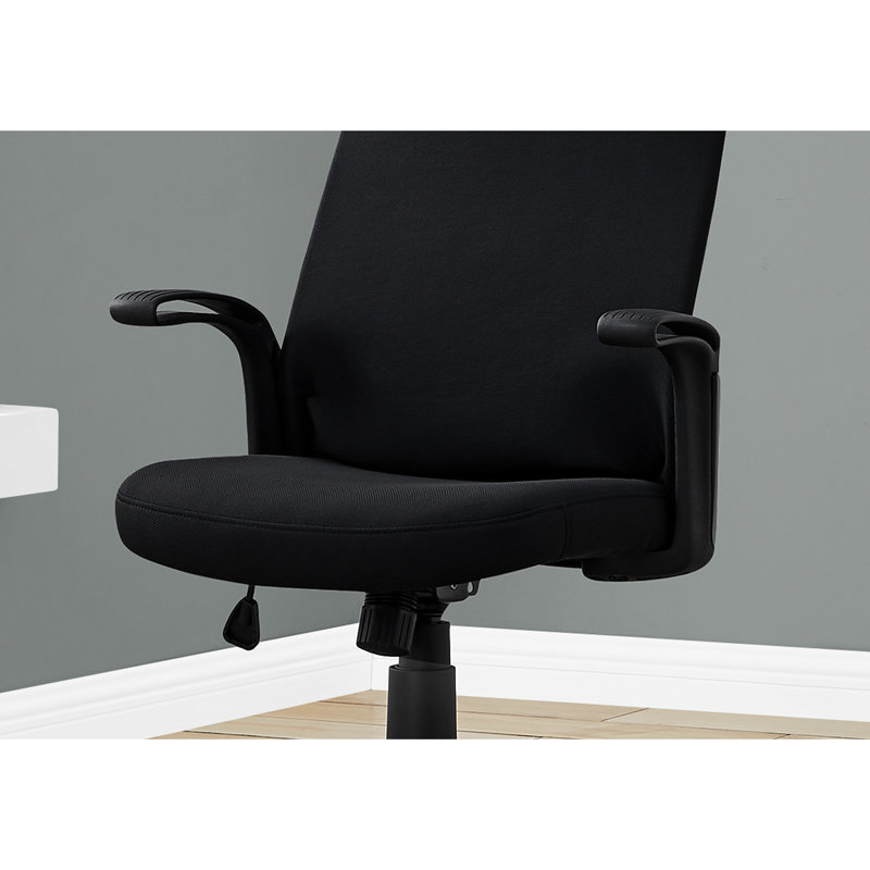 Chaise de bureau pivotante à hauteur réglable, filet noir, ergonomique pour bureau d'ordinateur, filet et métal, travail