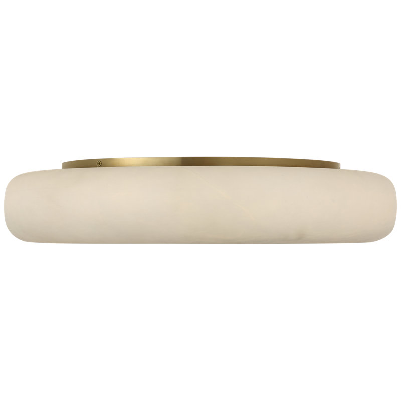 Kelly Wearstler Formosa 22" Flush Mount, Alabaster/Antique-Burnished Brass