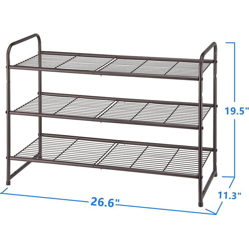 9 Pair Stackable Shoe Rack