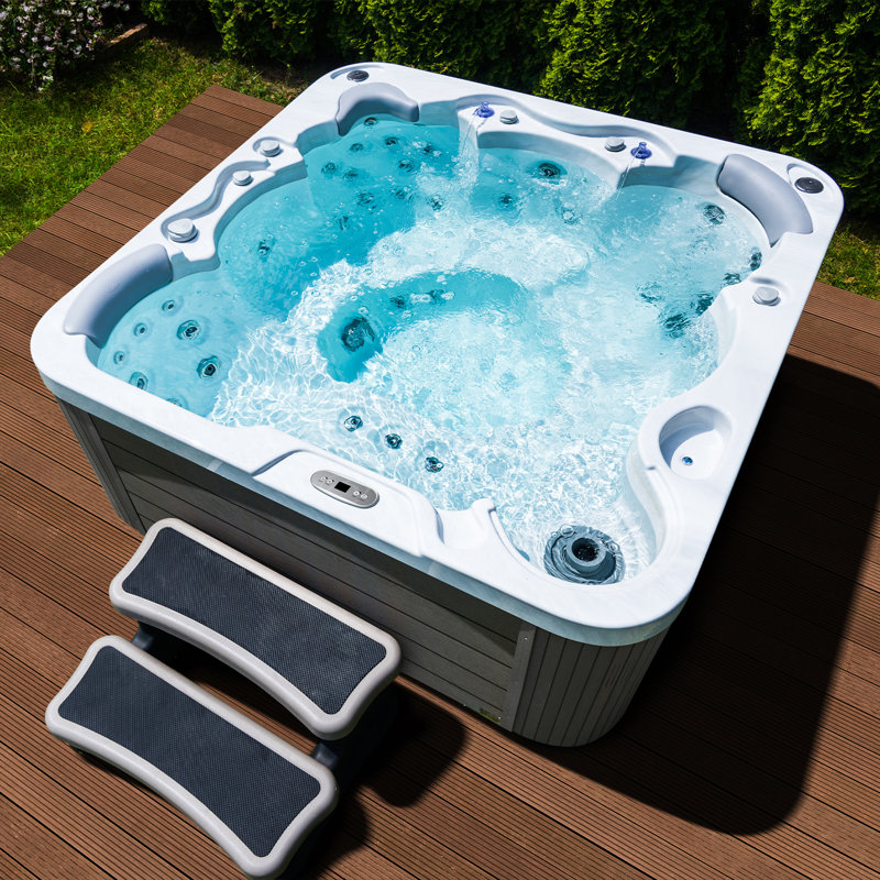 Buenospa Jersey 6-Person Square Hot Tub with 46 Jets