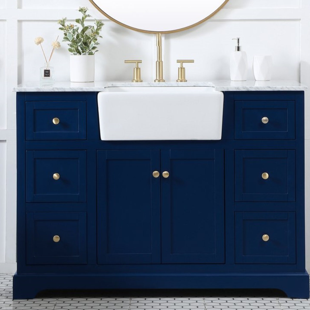 Pardue 48'' Single Bathroom Vanity, Blue