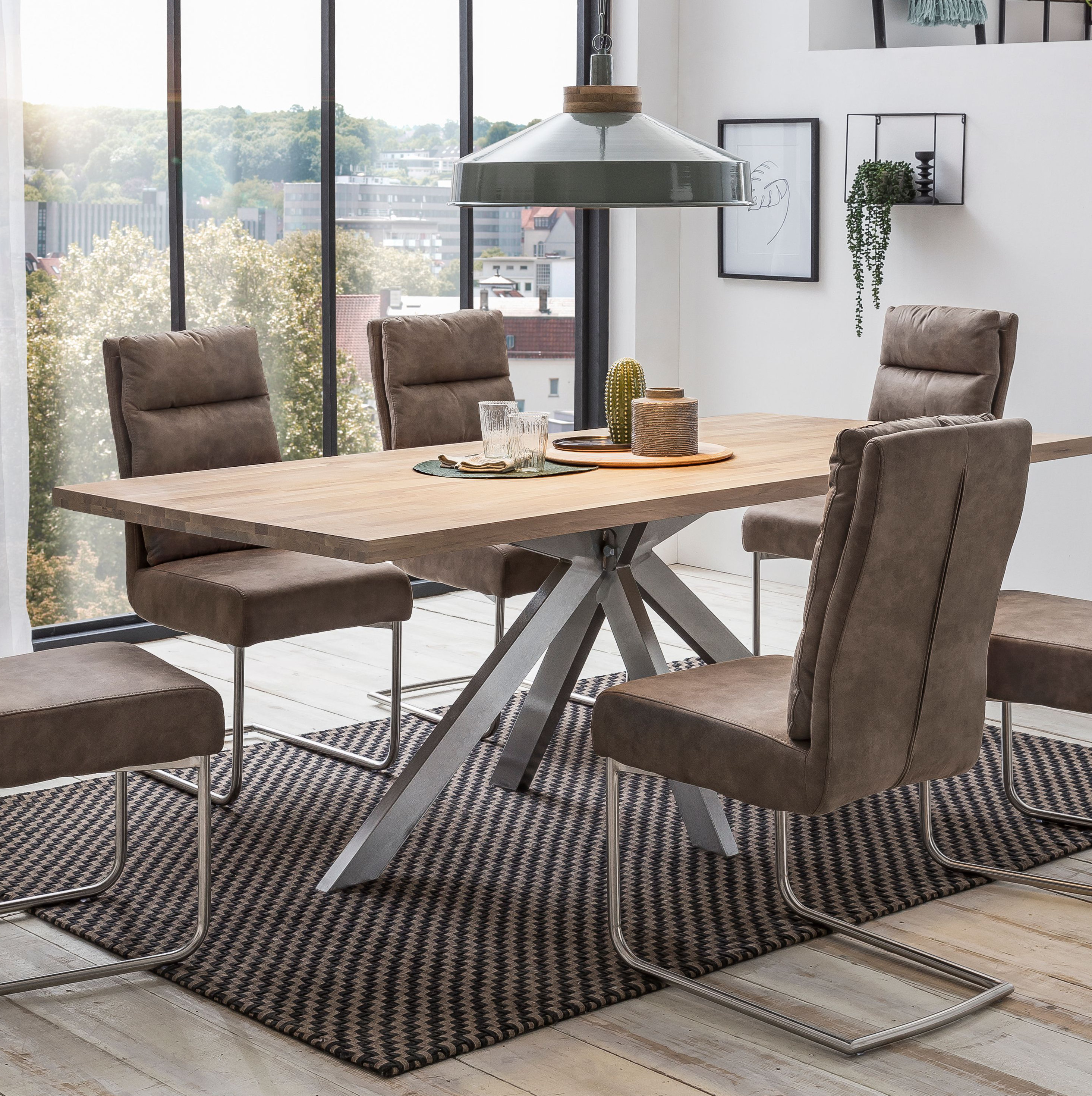 Massiv Direkt Miami Solid Wood Dining Table Wayfair