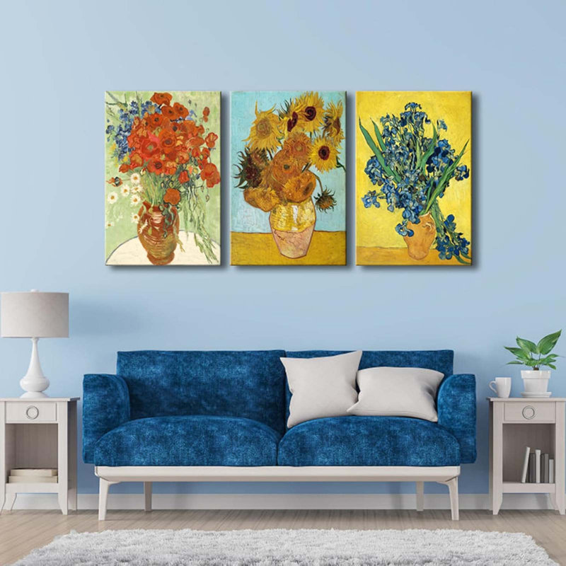 3 Piece Wrapped Canvas Print, 60 cm H x 40 cm W