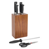 ZWILLING Four Star 8Pc-Knife Block Set - Brown Ash Wood Block