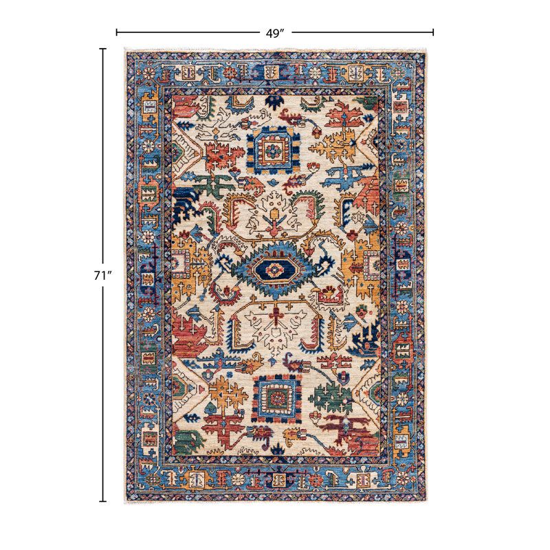 Serapi One-of-a-Kind 4' 1" X 5' 11" Hand Knotted Area Rug