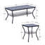 Ensemble de 3 tables basses et tables de bout gris anthracite Aliona, tables d'appoint industrielles modernes avec tablette de rangement, meubles de salon en bois d'ingénierie et en métal-1266735832