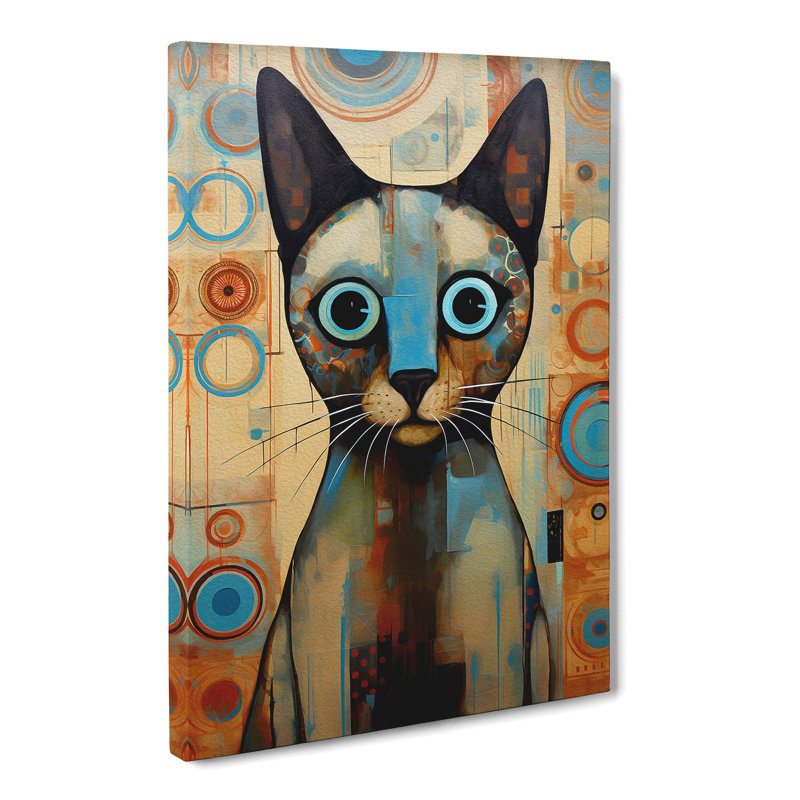 Siamese Cat Orphism - No Frame Print, 60cm H x 40cm W x 3cm D