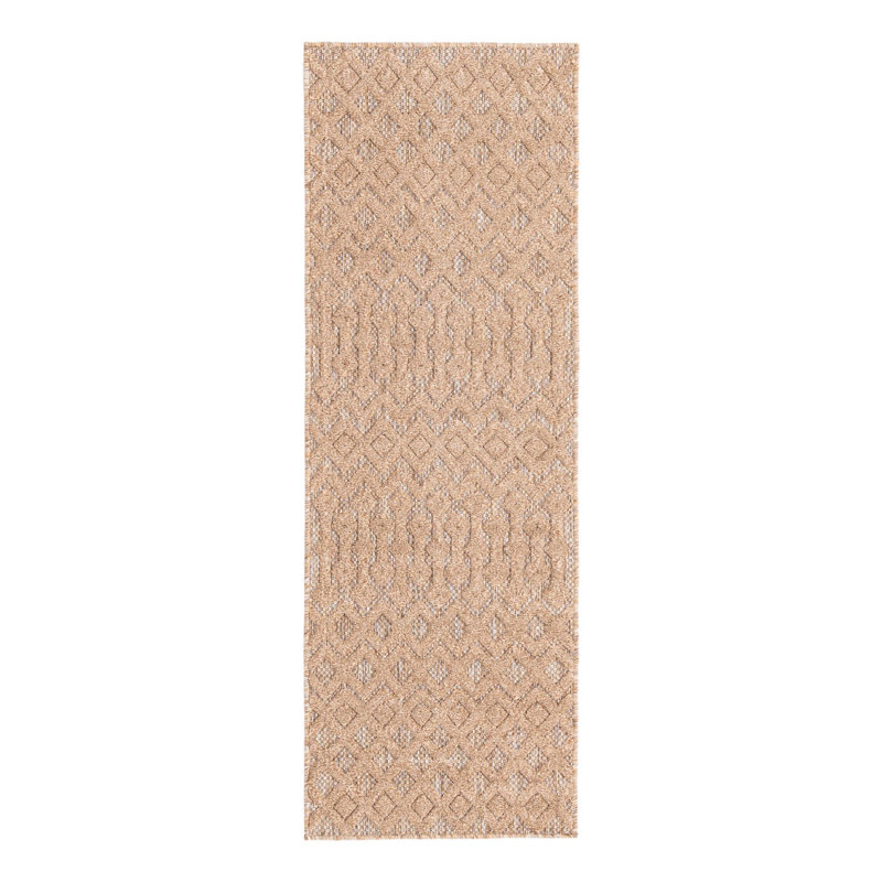 Groce Geometric Indoor / Outdoor Rug, Runner 2' x 6'