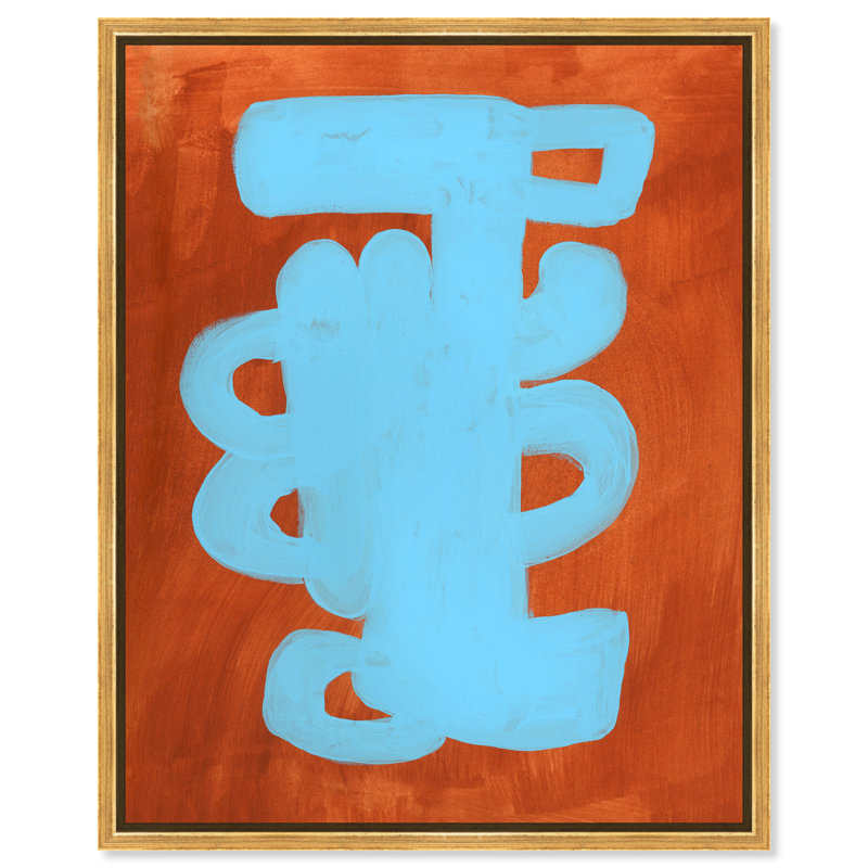 Santana II Canvas Abstract Print by Oliver Gal, Black Frame, 16 x 20, 25"H x 21"W, Gold Frame