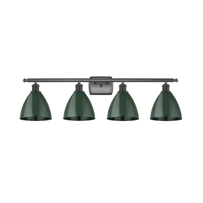 Amylee 4 - Light Dimmable Vanity Light, Green, Oil Rubbed Bronze
